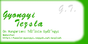 gyongyi tezsla business card